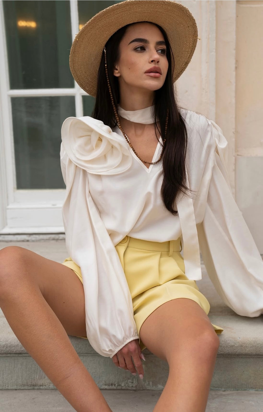KOSZULA BELLUCI VELVET ROSE- VANILLA Z WEŁNĄ